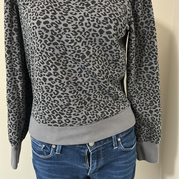 RAILS Marcie Charcoal Mini Cheetah Gray Black Sweatshirt Sz XS - Picture 5 of 10
